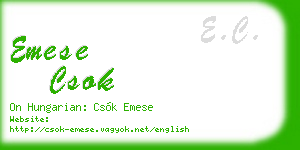 emese csok business card